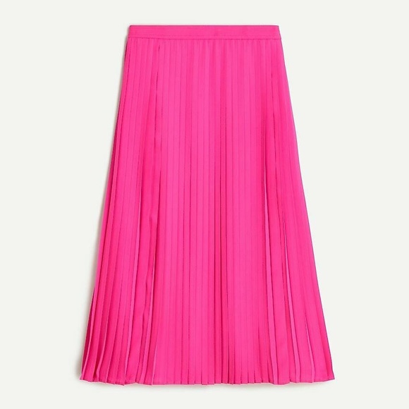 J. Crew Dresses & Skirts - J Crew pleated midi skirt in neon Flamingo